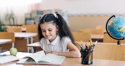 Young children aged 4-5 in a school readiness classroom setting